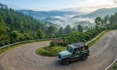 Driving to Puri Marine Drive